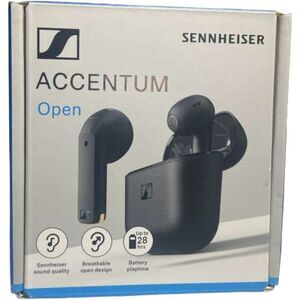 Sennheiser ACCENTUM Open True Wireless Bluetooth Earbuds Black ANC Open-Ear HD